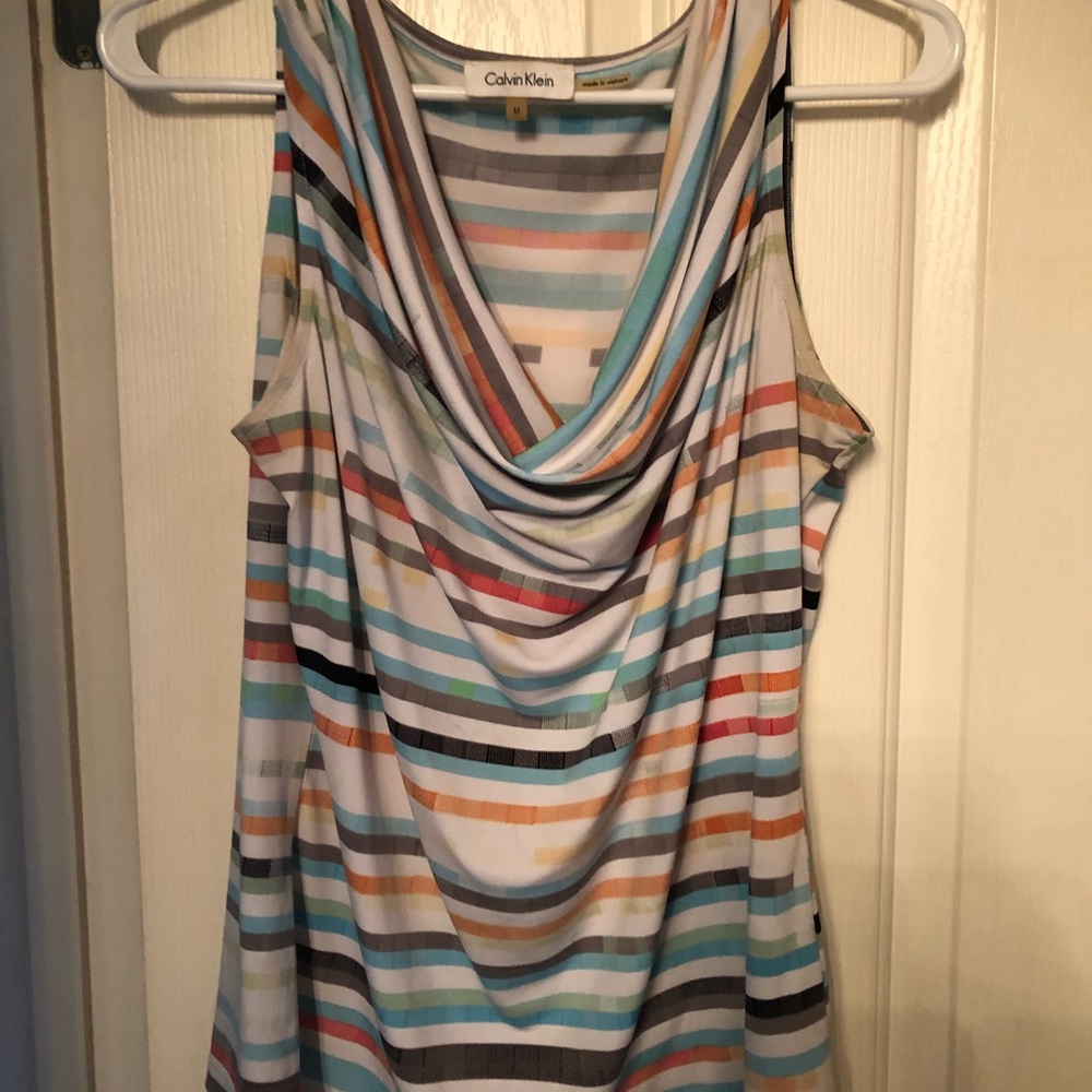 Calvin Klein stripped sleeveless top